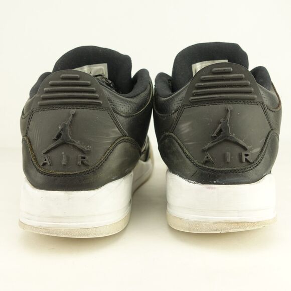 NIKE Men Air Jordan 3 Cyber Monday Sneakers Size 10 Black Leather 136064-020
